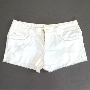 Bongo White Denim Shorts
